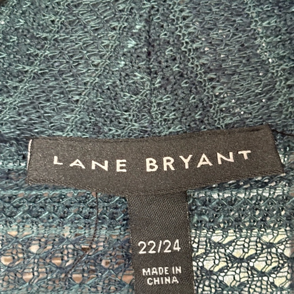 NWT Lane Bryant Teal Sweater Shrug - Picture 4 of 6
